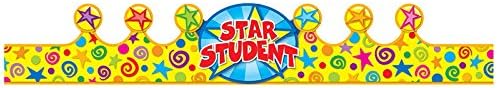 Wholesale CASE of 15 - Carson Star Student Crowns-Star Student Crown, 23-1/2"x4", Multi Color