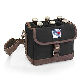 NHL New York Rangers Beer Caddy - Beer Cooler Tote with Opener - 6-pack Cooler - Gifts for Beer Lovers