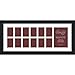 Craig Frames 1WB3BK 9 by 22-Inch Black Picture Frame, Single White Collage Mat with 13 Openings