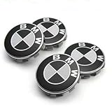 RPOEnterprise Black & Silver Carbon Wheel Center Caps Set of 4 Size 68mm Standard Fit for Most Models BMW hub caps BMW Wheel Center caps BMW Wheel caps BMW caps BMW hubs