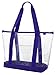 Ensign Peak Clear ZIPPER tote with color trim and bottom (Purple trim)