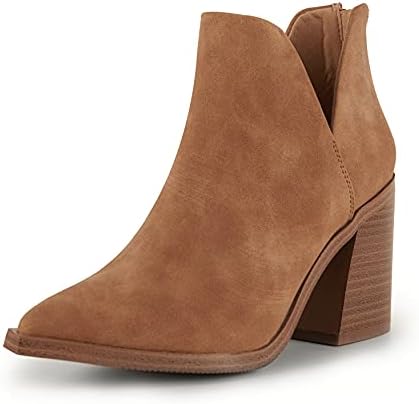 Womens Ankle Boots Slip on Cutout 