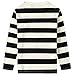 SSLR-Big-Boys-Long-Sleeve-Shirt-Striped Tee Shirts Cotton Crew Neck Casual (Medium, White Black)