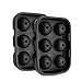 Wosweet Ice Cube Tray Mold - Black Silicone Ice Ball Maker With 6 X 4.5cm Round Ice Ball Spheres for Whiskey, Cocktails & Bourbon