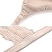 Tripetals Women's Wireless Adjustable Front Closure Unpadded Lace T Back Racerback Bra, Beige, X-Large