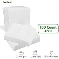 Disposable Dry Wipes, 100 Pack â€“ Ultra Soft Non-Moistened Cleansing Cloths for Adults, Incontinence, Baby Care, Makeup Removal â€“ Hospital Grade, Durable â€“ by ProHeal