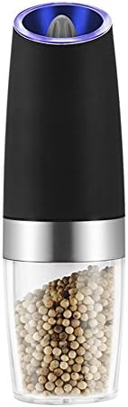 Salt and Pepper Grinder Batttery Powered Salt Pepper Mill with Adjustable Coarseness and Automatic Blue LED Light
