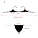 thinkbest Women Summer Sun Beach Swim Bandeau Triangle Push-Up Padded Bikini Suit (Medium, Sky Blue)