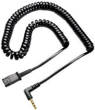 Quick Disconnect QD to 2.5mm Telephone Headset Adapter Cable Coiled Headset to Cisco Linksys SPA Polycom Grandstream Panasonic Zultys & Gigaset Office IP & Many Cordless Dect Phones