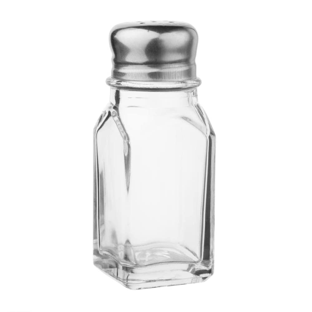 Olympia CE326 1X Nostalgic Salt And Pepper Shaker 100X40mm Glass Cruet Pot Kitchen Tableware,100(H)x 40(Ø)mm
