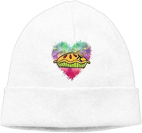 Dempery Happy PI Day Heart Unisex Fashion Beanie Hat Knit Cap White