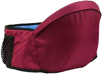 Baby Hip Seat Carrier, Toddle Front Carrier Waist Belt with Adjustable Strap and Mesh Pocket, Great for Busy Moms, Lightweight, Comfortable, Red