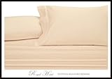 Split King Solid Ivory Wrinkle-Free Microfiber Sheet Set, deep pocket, 95gsm, 100% Microfiber.