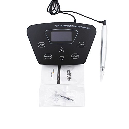 Permanent Makeup Machine - BIOMASER Permanent Makeup Tattoo Machines Device Kit Include Intelligent Digital Power Supply and Permanent Makeup Tattoo Pen with 10pcs Microblading Cartridge Needles