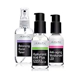 Best Anti-Aging 3 Pack Skin Care System by YEOUTH, Professional Grade Hyaluronic Acid Plus, Patented L22 Facial Moisturizer, and Balancing Facial Toner - You will love it or your money back!