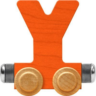 Maple Landmark NameTrains Bright Letter Car Y - Made in USA (Orange)