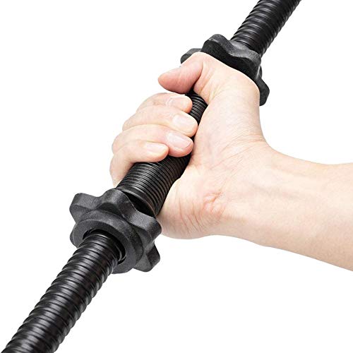 Adjustable Dumbbell Bar, Dumbbell Handle with Collars Threaded Dumbbell
