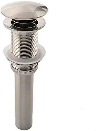 CRACCO SPA Pop-up Drain Without Overflow for Vessel Sinks,Brushed Nickel