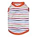 Pet Clothes,Haoricu Striped Cotton Stretch Vest Dog Pet Clothes for Small Coat Dog Vest (M, Orange)