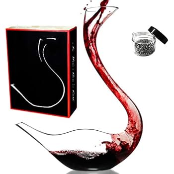 Le Sens Amazing Home Cygnus Wine Decanter 100 Hand Blown Lead Free Crystal Glass Swan Decanter Prepackaged Red Wine Carafe Wine Gift Wine