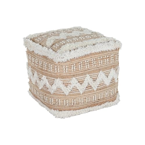 REPOSAPIES YUTE LANA 45X45X45 HECHO A MANO MARRON