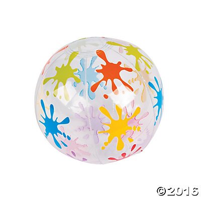 Little Artist Paint Party Mini-Size Beach Balls - 12 ct