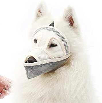 Amazon Pawstrip 犬のマズル 犬用 マズル 口輪 ワンちゃん 柔らかい しつけ用品 訓練 無駄吠え 噛みつき防止 家具破壊 拾い食い キズなめ 防止 快適 通気性 犬の口 保護 ベージュ Pawstrip マズル 口輪 通販