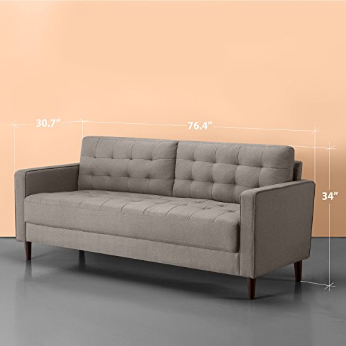 Zinus Benton MidCentury Upholstered 76 Inch Sofa / Living Room Couch