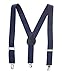Buyless Fashion Kids And Baby Adjustable Elastic Solid Color 1 inch Suspenders - Navy - Size 26