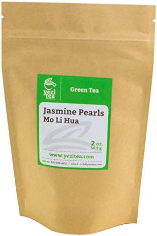 Yezi Tea Jasmine Pearls Loose Leaf Green Tea (2OZ / 57g)