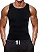 Tutium Men's Hot Sweat Body Shaper Tummy Fat Burner Tank Top, Sauna Waist Trainer Vest for Weight Loss, Neoprene Slimming Shirt Workout Suit (Black, L)