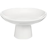 balacoo Footed Fruit Bowl 6.69 Inch Ceramic Pedestal Bowl Decorative Serving Tray for Snacks Fruits and Desserts Stable Base Centerpiece for Kitchen Dining Table and Home Decor