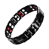 Elegant Titanium Magnetic Therapy Bracelet Pain Relief for Men Arthritis and Carpal Tunnel with Double Row 4-Element