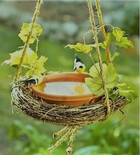 Shriyam Craft Earthen Pot Terracotta Bird Bath Earth Brown Round
