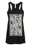 Womens Skull Guitar Tarot Card Loose Fit Tank Top Muscle Tee