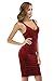 Carprinass Women's Sleeveless Bodycon Midi Dress Velvet Club Bandage Dress