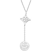 YILUOCD Witches Knot Necklace for Women Stainless Steel Tetragrammaton Pentagram Witchy Magic Celtic Knot Pendant Protection Witchcraft Pagan Irish Jewelry