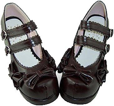 Japanese Style Ribbon Bow Rubber-soled Gothic Lolita Shoes 26.5cm