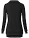 Messic Women's Long Sleeve Cross V-Neck Pullover Kangaroo Pocket Sweatshirt