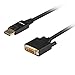 J&D Gold Plated DisplayPort to DVI Cable Adapter, DP to DVI (6 Feet)