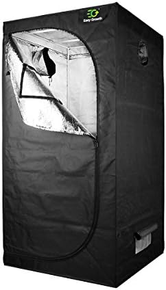 EasyGrowth 40"x40"x80" Reflective Mylar Hydroponic Grow Tent with Observation Window and Waterproof Floor Tray for Indoor Plant Growing