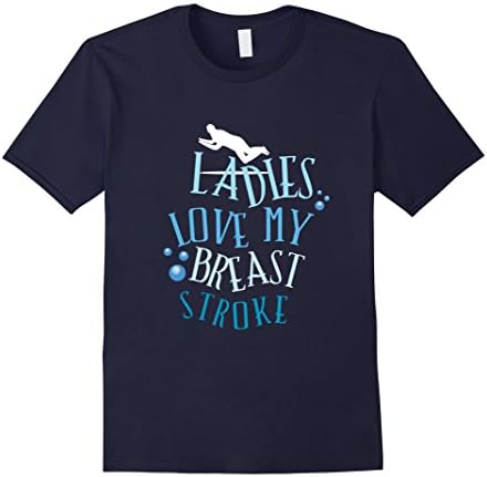 Mens Breast Stroke Swimmer Gag Gift T-Shirt Swim Team High School Small Navy