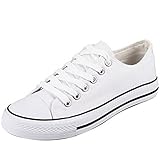 Odema Unisex Lace Up Basic Canvas Flat Sneakers