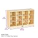 ECR4Kids 12 Cubby Mobile Tray Storage Cabinet, 3x4, Classroom Furniture, Natural