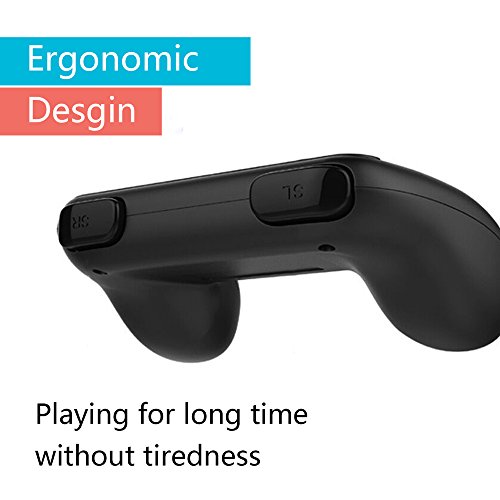 Lammcou Joy Con Grip for Nintendo Switch, Comfort Handle Case for Switch Joy-Cons Controller - Black ( 2-pack)