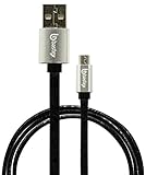 Bastex Snake Skin Heavy Duty Durable High Speed USB 2.0 Micro USB Charger Cable (2.6 ft) for Galaxy S7/S7 Edge S6 S5 Note 5 LG G4 and other devices - Black