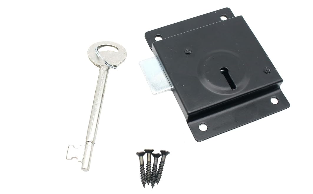 Rim Surface Lock Black 4 x 3 Press Lock Pattern with 1 Key