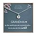 EFYTAL Mother's Day Gifts for Grandma, Sterling Silver Compass Necklace For Her, Grandmother Jewelry Gift Ideas