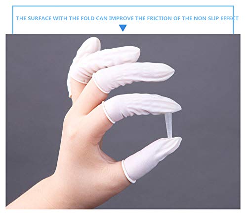 RuoFeng Anti-Fouling and Anti-Static Latex Finger Cots for Electronic Maintenance Medicine Jewelry Cleaning Cosmetology Picking and Other Applications (Pack of 330) - Thumbnail 5