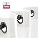 Vangao White Curtains 84 Inches Long 2 Panels for Living Room Bedroom Faux Silk Semi-Sheer Grommet Top Window Drapes